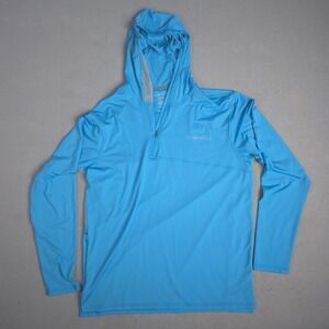ExOfficio Sol Cool Mens XL Hoodie Long Sleeve Pullover Blue Shirt